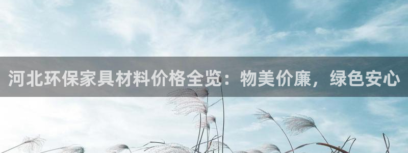 杏耀平台登陆测速：河北环保家具材料价格全览：物美价廉，绿色安